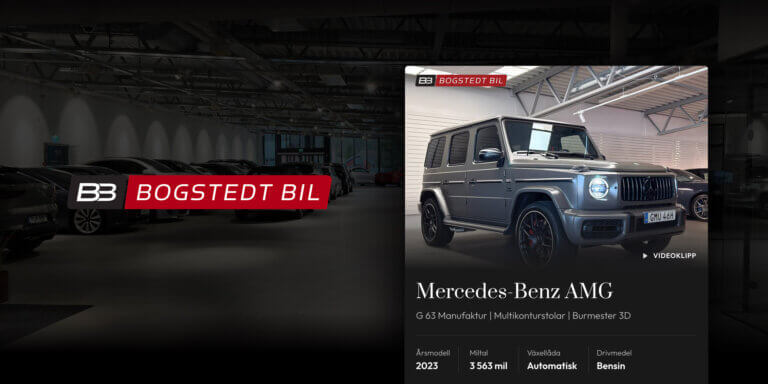 Branding, Webbdesign (WordPress), Bogstedt Bil i Gällstad